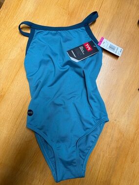 TYR Teal Blue Training One-Piece Swimsuit
